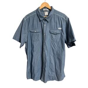 Disney Parks Disneyland Western Pearl Snaps Western Blue Shirt XL